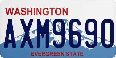 WA license plate AXM9690