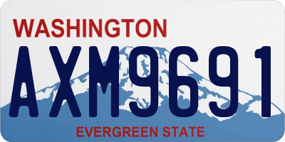 WA license plate AXM9691