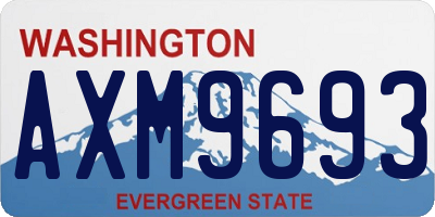 WA license plate AXM9693
