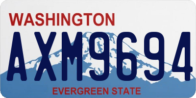 WA license plate AXM9694