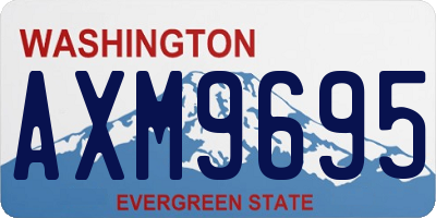 WA license plate AXM9695