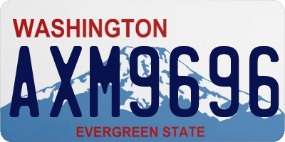 WA license plate AXM9696