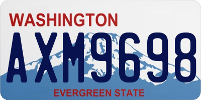 WA license plate AXM9698