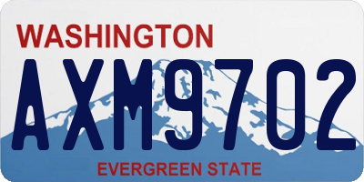 WA license plate AXM9702