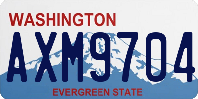 WA license plate AXM9704