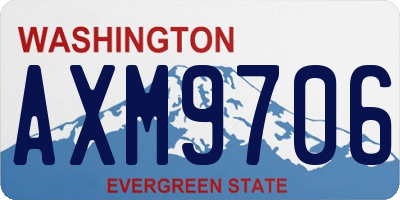 WA license plate AXM9706