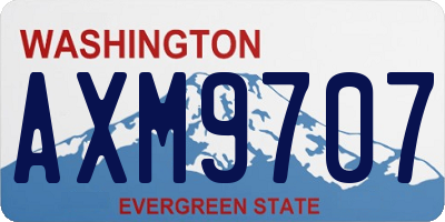 WA license plate AXM9707