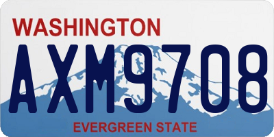 WA license plate AXM9708