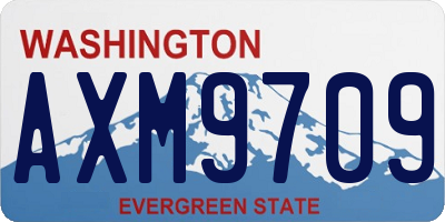 WA license plate AXM9709