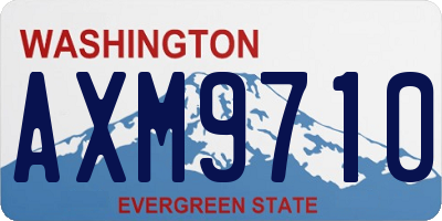 WA license plate AXM9710