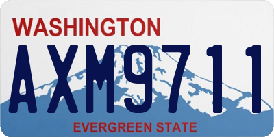 WA license plate AXM9711