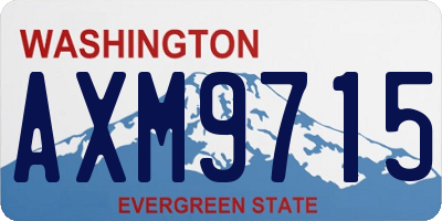 WA license plate AXM9715