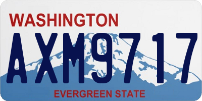 WA license plate AXM9717