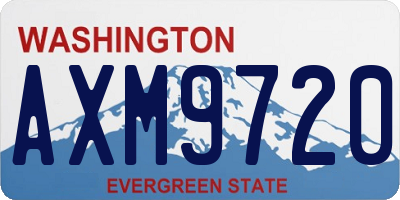 WA license plate AXM9720