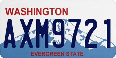 WA license plate AXM9721