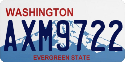 WA license plate AXM9722