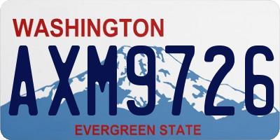 WA license plate AXM9726