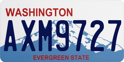 WA license plate AXM9727