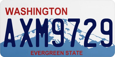 WA license plate AXM9729