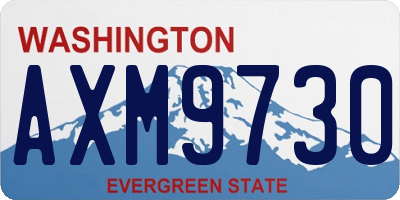 WA license plate AXM9730