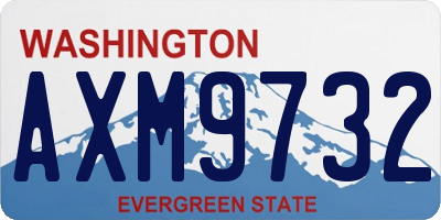 WA license plate AXM9732