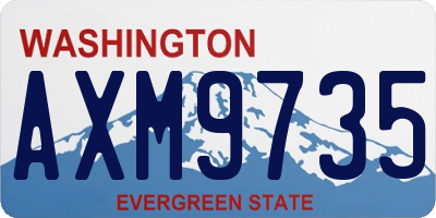 WA license plate AXM9735
