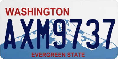 WA license plate AXM9737