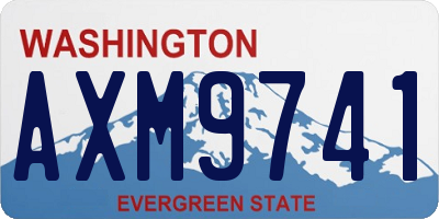 WA license plate AXM9741