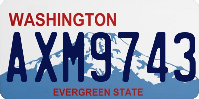 WA license plate AXM9743