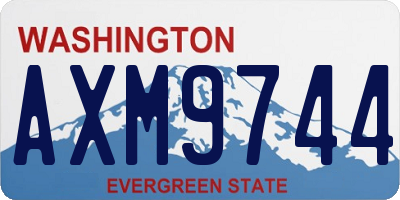 WA license plate AXM9744