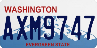 WA license plate AXM9747