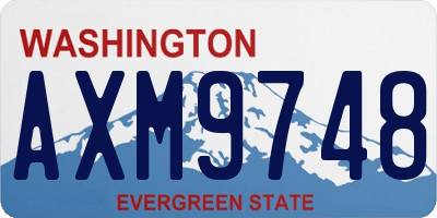 WA license plate AXM9748