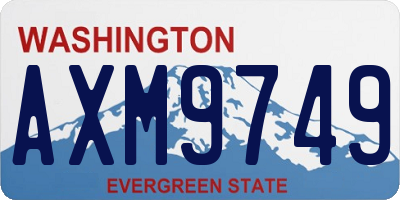 WA license plate AXM9749