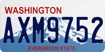 WA license plate AXM9752