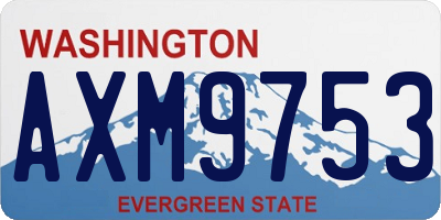 WA license plate AXM9753