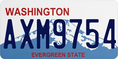 WA license plate AXM9754