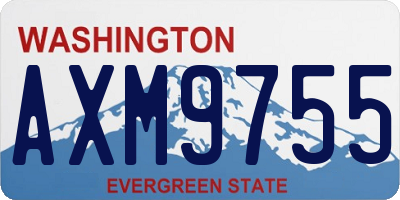 WA license plate AXM9755