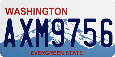 WA license plate AXM9756