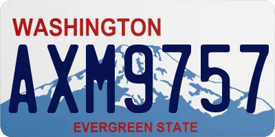 WA license plate AXM9757