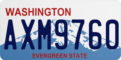 WA license plate AXM9760