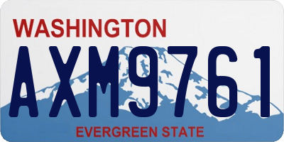 WA license plate AXM9761