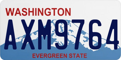 WA license plate AXM9764