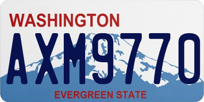 WA license plate AXM9770
