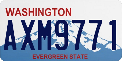 WA license plate AXM9771