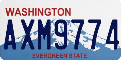 WA license plate AXM9774