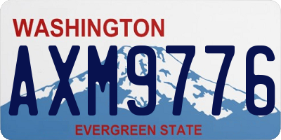 WA license plate AXM9776