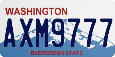 WA license plate AXM9777