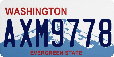 WA license plate AXM9778