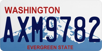 WA license plate AXM9782