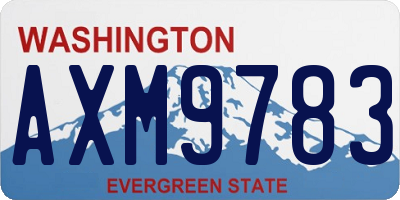 WA license plate AXM9783
